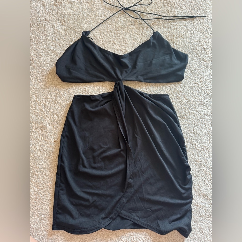 Black Two-Piece Dress Set